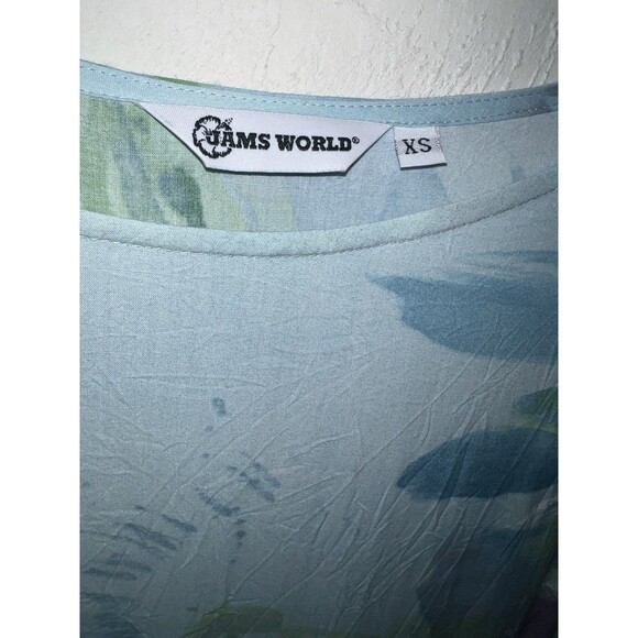 Jams World Shirt Womens XS Heavenly Floral Tropical Tunic Top Coastal Beachy - Picture 3 of 8